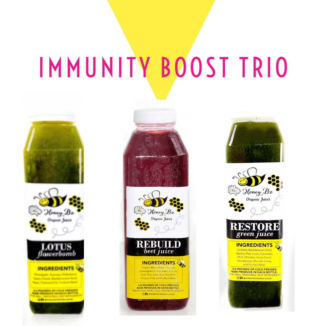 Green and Red Trio - Honey Bz's Organic Juices